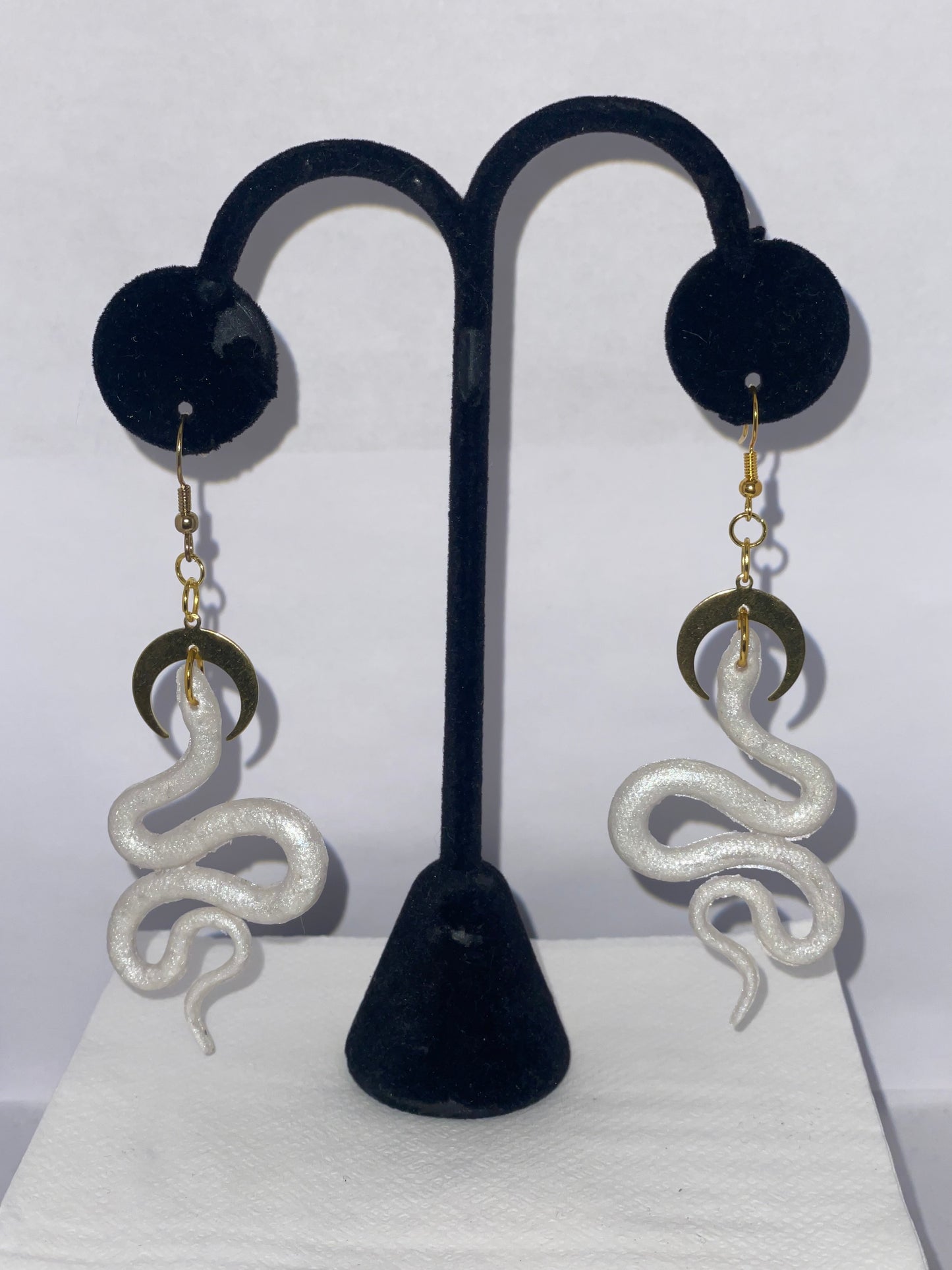 Ophidia Earrings - Pearlescent Clay