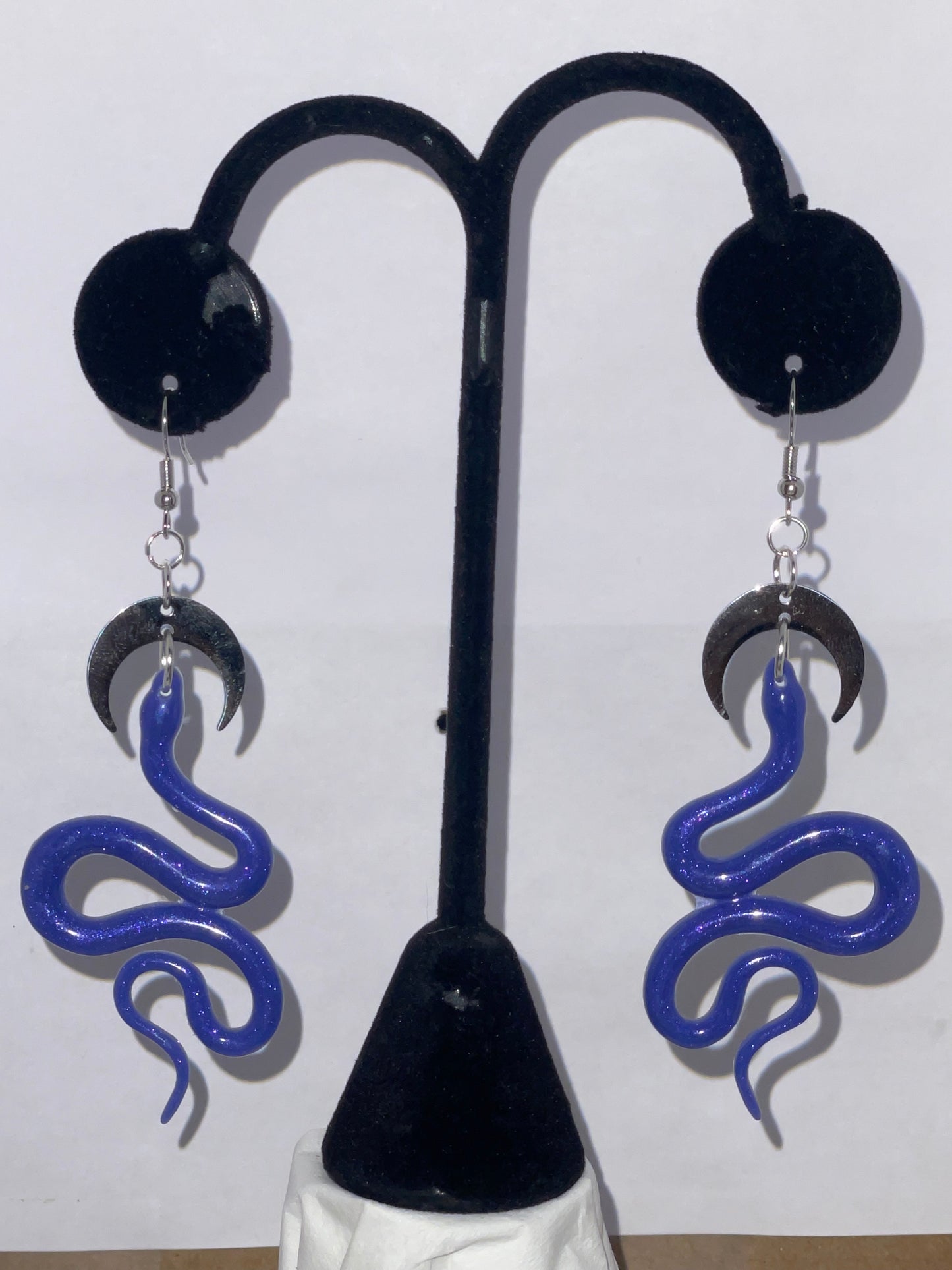 Ophidia Earrings - Purple Resin